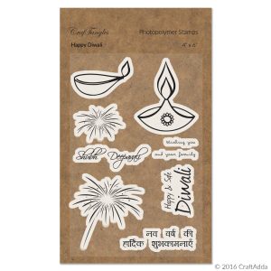 CrafTangles Photopolymer Stamps - Happy Diwali