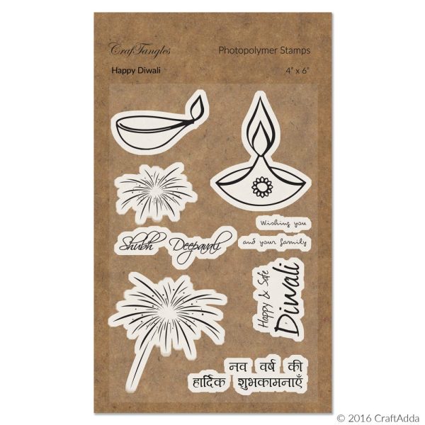CrafTangles Photopolymer Stamps - Happy Diwali
