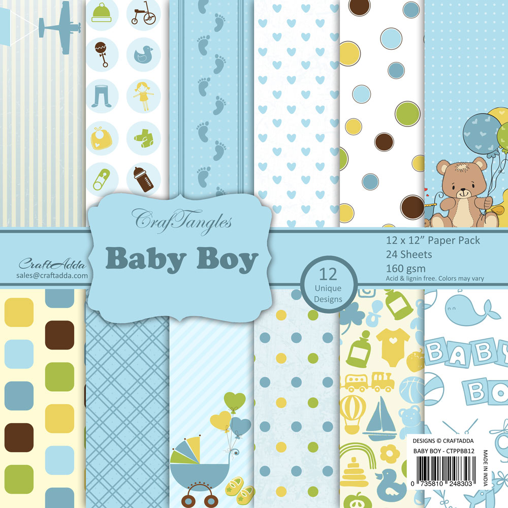 Baby Boy Cut Aparts Dream Big 12x12 Scrapbook Paper - 4 Sheets – Country  Croppers