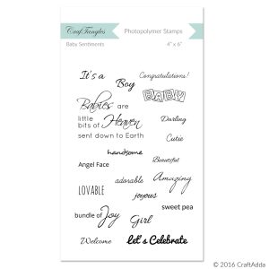 CrafTangles Photopolymer Stamps - Baby Sentiments