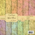 CrafTangles Scrapbook Paper Pack - Aged Roses (12"x12")